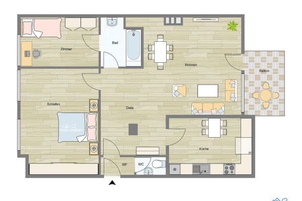 Predaj bytu 2-izbový 75 m², Hamburg Poppenbüttel, Hamburg Predaj bytu 2-izbový 75 m², Hamburg Poppenbüttel, Hamburg