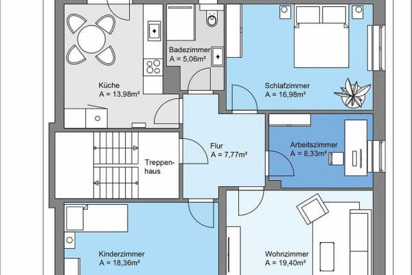 Prenájom bytu 4-izbový 91 m², Mönckebergallee, Hannover, Dolné Sasko Prenájom bytu 4-izbový 91 m², Mönckebergallee, Hannover, Dolné Sasko