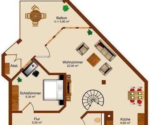 Predaj bytu 3-izbový 75 m², Hitlstrasse 7, München, Bavorsko Predaj bytu 3-izbový 75 m², Hitlstrasse 7, München, Bavorsko