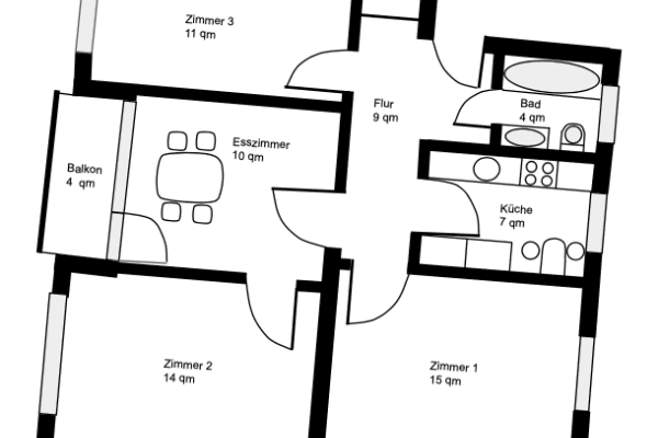 Prenájom bytu 1-izbový 71 m², Königswarter Str 35, München, Bavorsko Prenájom bytu 1-izbový 71 m², Königswarter Str 35, München, Bavorsko