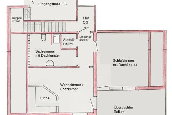 Prenájom bytu 2-izbový 63 m², Eichenstr. 19, Bad Rappenau Prenájom bytu 2-izbový 63 m², Eichenstr. 19, Bad Rappenau