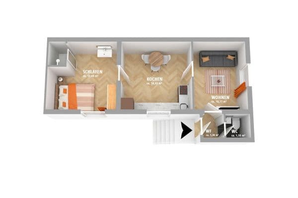 Predaj bytu 2-izbový 42 m², Leonberg Predaj bytu 2-izbový 42 m², Leonberg