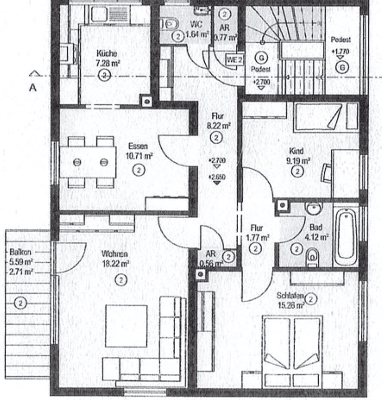 Prenájom bytu 4-izbový 81 m², Wörth am Rhein Prenájom bytu 4-izbový 81 m², Wörth am Rhein