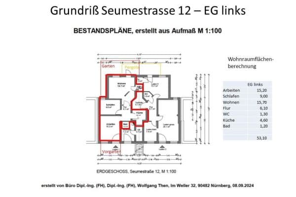Prenájom bytu 3-izbový 54 m², Seumestrasse 12, Hamburg Eilbek, Hamburg Prenájom bytu 3-izbový 54 m², Seumestrasse 12, Hamburg Eilbek, Hamburg