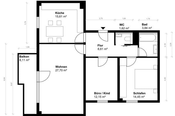 Predaj bytu 3-izbový 90 m², Wolfratshausen, Bavorsko Predaj bytu 3-izbový 90 m², Wolfratshausen, Bavorsko
