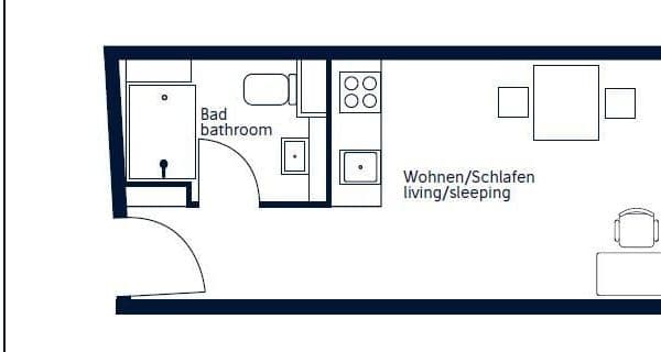 Predaj bytu 1-izbový 24 m², Löwenberger Straße 1, Berlin, Berlín Predaj bytu 1-izbový 24 m², Löwenberger Straße 1, Berlin, Berlín