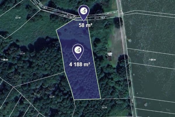 Predaj pozemku 4.246 m², Choryně Predaj pozemku 4.246 m², Choryně