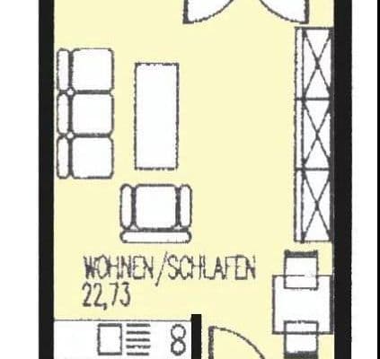 Prenájom bytu 1-izbový 30 m², Marconistr. 10, Augsburg, Bavorsko Prenájom bytu 1-izbový 30 m², Marconistr. 10, Augsburg, Bavorsko