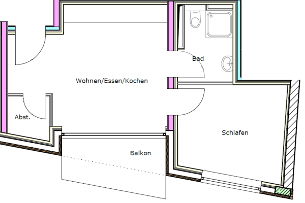Prenájom bytu 2-izbový 40 m², Mannheim Prenájom bytu 2-izbový 40 m², Mannheim