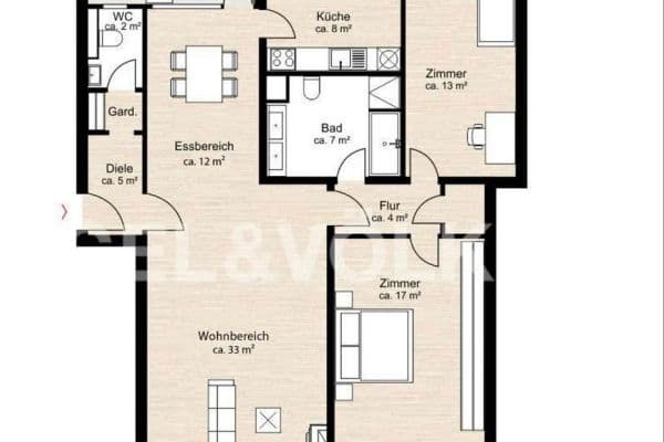 Prenájom bytu 3-izbový 110 m², Köln, Severné Porýnie - Westfálsko Prenájom bytu 3-izbový 110 m², Köln, Severné Porýnie - Westfálsko