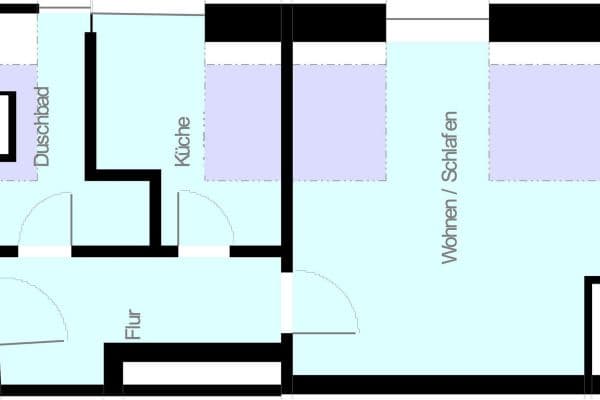 Prenájom bytu 1-izbový 33 m², Nürnberg Prenájom bytu 1-izbový 33 m², Nürnberg