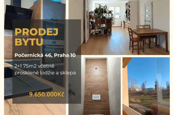 Predaj bytu 3-izbový 75 m², Počernická, Praha Predaj bytu 3-izbový 75 m², Počernická, Praha