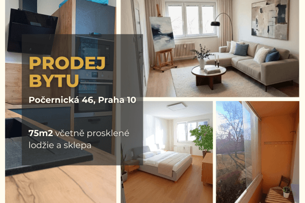 Predaj bytu 3-izbový 75 m², Počernická, Praha Predaj bytu 3-izbový 75 m², Počernická, Praha