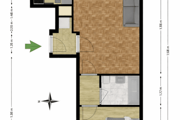 Prenájom bytu 2-izbový 57 m², München, Bavorsko Prenájom bytu 2-izbový 57 m², München, Bavorsko