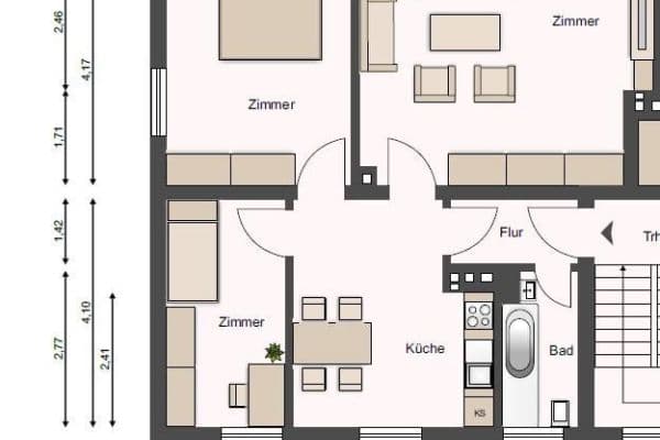 Prenájom bytu 3-izbový 66 m², Billerbecker Straße 51, Kreiensen Prenájom bytu 3-izbový 66 m², Billerbecker Straße 51, Kreiensen