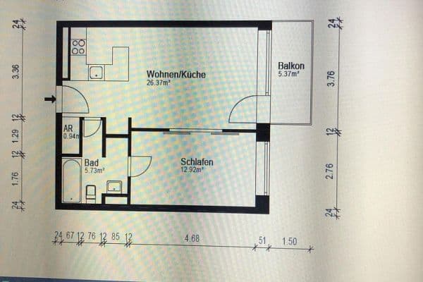 Prenájom bytu 2-izbový 42 m², Erich-Weinertstr. 139a, Berlin, Berlín Prenájom bytu 2-izbový 42 m², Erich-Weinertstr. 139a, Berlin, Berlín