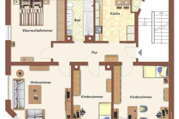 Prenájom bytu 4-izbový 104 m², Paulstr. 14, Speyer Prenájom bytu 4-izbový 104 m², Paulstr. 14, Speyer