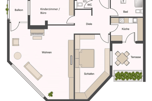 Prenájom bytu 3-izbový 100 m², Bergisch Gladbach Prenájom bytu 3-izbový 100 m², Bergisch Gladbach