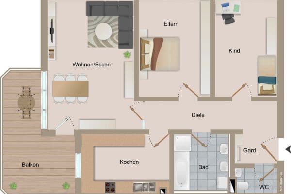 Prenájom bytu 3-izbový 89 m², Liebenzellerstr. 35, Schömberg Prenájom bytu 3-izbový 89 m², Liebenzellerstr. 35, Schömberg