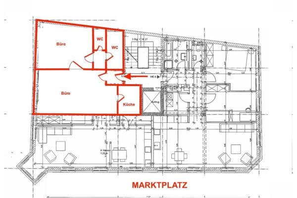 Prenájom kancelárie 60 m², Am Markt 2, Schwerin, Meklenbursko-Predpomoransko Prenájom kancelárie 60 m², Am Markt 2, Schwerin, Meklenbursko-Predpomoransko