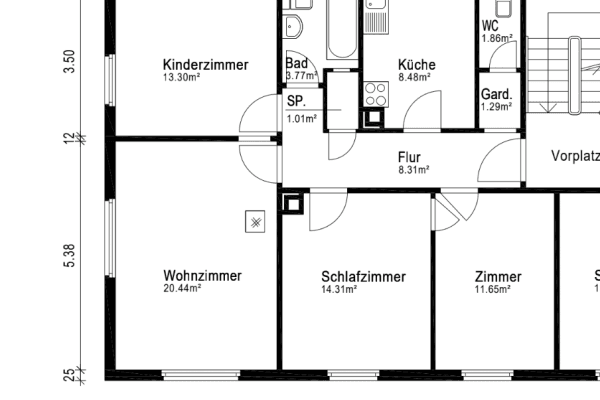 Prenájom bytu 4-izbový 85 m², Freihofstrasse 89, Göppingen Prenájom bytu 4-izbový 85 m², Freihofstrasse 89, Göppingen