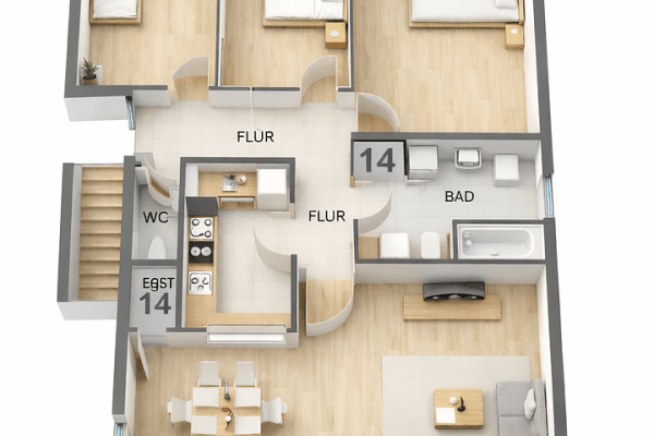 Predaj bytu 4-izbový 106 m², Beethovenring 12, Königs Wusterhausen Predaj bytu 4-izbový 106 m², Beethovenring 12, Königs Wusterhausen