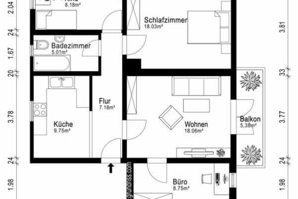 Prenájom bytu 4-izbový 78 m², Breslauer Straße 1, Bad Wimpfen Prenájom bytu 4-izbový 78 m², Breslauer Straße 1, Bad Wimpfen
