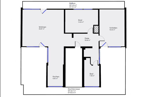 Predaj bytu 3-izbový 132 m², Hansjakobstraße 125a, München, Bavorsko Predaj bytu 3-izbový 132 m², Hansjakobstraße 125a, München, Bavorsko