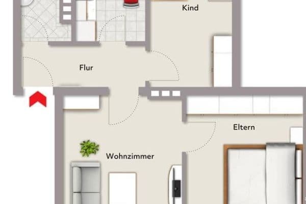 Prenájom bytu 3-izbový 58 m², Babenhauser Str. 43, Bielefeld, Severné Porýnie - Westfálsko Prenájom bytu 3-izbový 58 m², Babenhauser Str. 43, Bielefeld, Severné Porýnie - Westfálsko