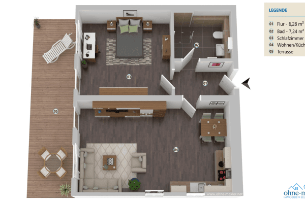 Prenájom bytu 2-izbový 80 m², Am Kanal 40, Rüdersdorf Prenájom bytu 2-izbový 80 m², Am Kanal 40, Rüdersdorf