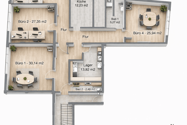 Prenájom kancelárie 170 m², Bremen, Brémy Prenájom kancelárie 170 m², Bremen, Brémy