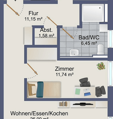 Predaj bytu 3-izbový 76 m², Gäustraße 24, Rottenburg Predaj bytu 3-izbový 76 m², Gäustraße 24, Rottenburg