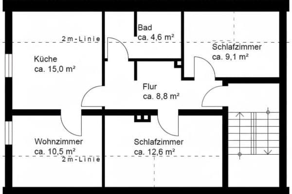 Prenájom bytu 3-izbový 60 m², Schützenstraße 2, Wallenfels Prenájom bytu 3-izbový 60 m², Schützenstraße 2, Wallenfels