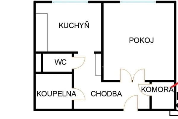 Prenájom bytu 1-izbový 39 m², Fojtská, Ostrava Prenájom bytu 1-izbový 39 m², Fojtská, Ostrava