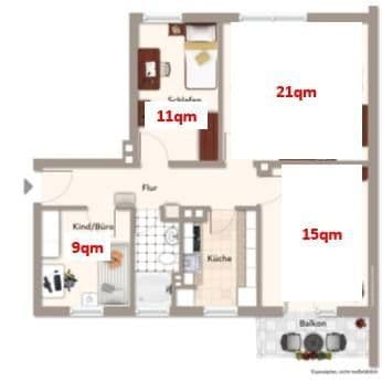 Prenájom bytu 4-izbový 76 m², Bischof von Henle Strasse 8, Regensburg, Bavorsko Prenájom bytu 4-izbový 76 m², Bischof von Henle Strasse 8, Regensburg, Bavorsko