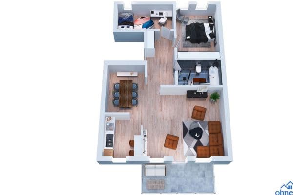 Prenájom bytu 2-izbový 64 m², Königswinter Prenájom bytu 2-izbový 64 m², Königswinter