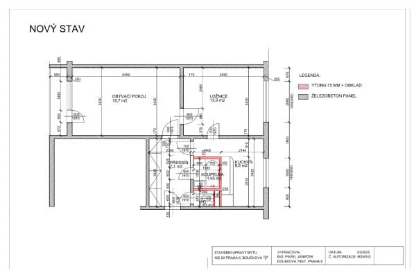 Prenájom bytu 2-izbový 52 m², Boučkova, Praha Prenájom bytu 2-izbový 52 m², Boučkova, Praha