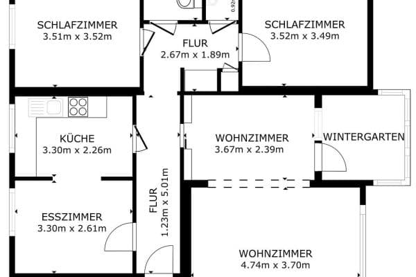 Predaj bytu 4-izbový 82 m², Graubündener Straße 61, Bremen, Brémy Predaj bytu 4-izbový 82 m², Graubündener Straße 61, Bremen, Brémy