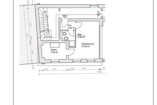 Prenájom bytu 1-izbový 31 m², Burgstraße 7a, Merseburg Prenájom bytu 1-izbový 31 m², Burgstraße 7a, Merseburg