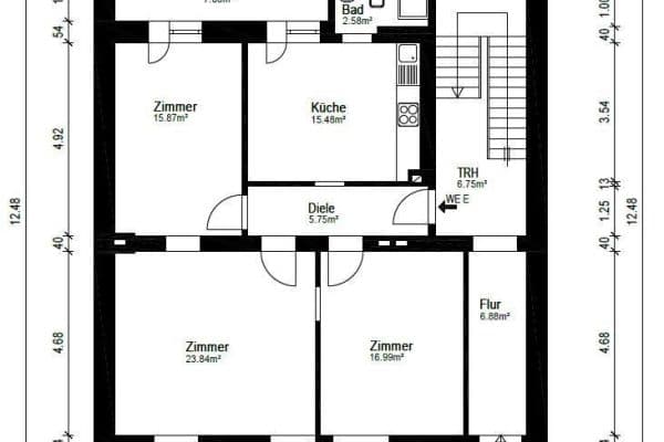 Prenájom bytu 1-izbový 24 m², Duisburg, Severné Porýnie - Westfálsko Prenájom bytu 1-izbový 24 m², Duisburg, Severné Porýnie - Westfálsko