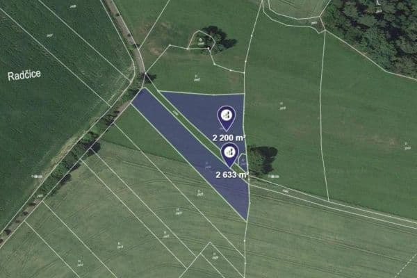 Predaj pozemku 1.611 m², Radčice Predaj pozemku 1.611 m², Radčice
