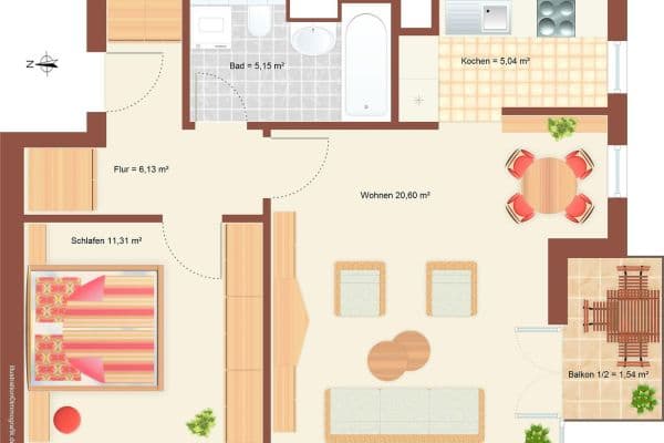 Prenájom bytu 2-izbový 50 m², Stuttgarter Allee 41, Leipzig, Sasko Prenájom bytu 2-izbový 50 m², Stuttgarter Allee 41, Leipzig, Sasko