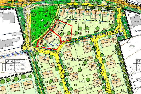 Predaj pozemku 557 m², Pfarrer-Giggenbach-Str. 1 und 3, Berg im Gau, Bavorsko Predaj pozemku 557 m², Pfarrer-Giggenbach-Str. 1 und 3, Berg im Gau, Bavorsko