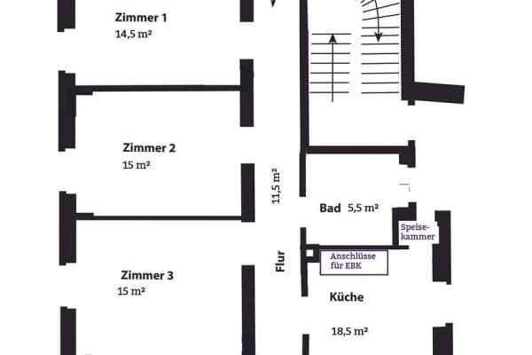 Prenájom bytu 3-izbový 82 m², Färberstraße 13, Augsburg, Bavorsko Prenájom bytu 3-izbový 82 m², Färberstraße 13, Augsburg, Bavorsko