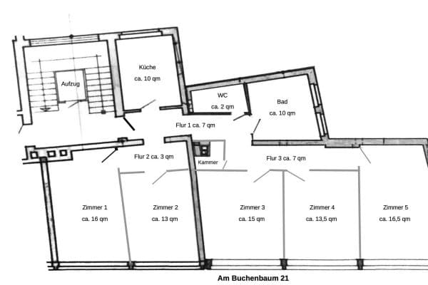 Prenájom bytu 5-izbový 114 m², Am Buchenbaum 21, Duisburg Prenájom bytu 5-izbový 114 m², Am Buchenbaum 21, Duisburg