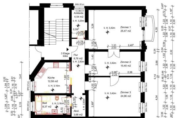 Prenájom bytu 3-izbový 104 m², Yorckstr. 84b, Berlin, Berlín Prenájom bytu 3-izbový 104 m², Yorckstr. 84b, Berlin, Berlín