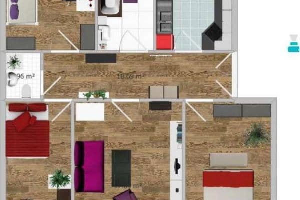 Prenájom bytu 4-izbový 91 m², Leipziger Strasse 60, Leipzig, Sasko Prenájom bytu 4-izbový 91 m², Leipziger Strasse 60, Leipzig, Sasko