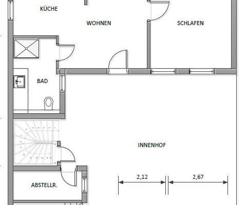 Prenájom bytu 2-izbový 45 m², Käfertaler Strasse 191, Mannheim Prenájom bytu 2-izbový 45 m², Käfertaler Strasse 191, Mannheim