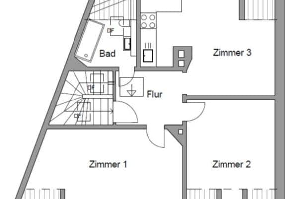 Prenájom bytu 3-izbový 60 m², Bergstraße 23, Bad Vilbel Prenájom bytu 3-izbový 60 m², Bergstraße 23, Bad Vilbel