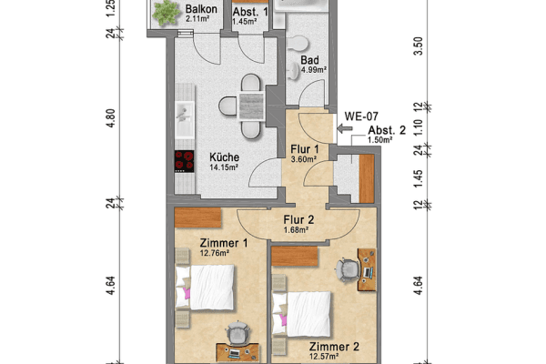 Predaj bytu 2-izbový 55 m², Düsseldorf, Severné Porýnie - Westfálsko Predaj bytu 2-izbový 55 m², Düsseldorf, Severné Porýnie - Westfálsko
